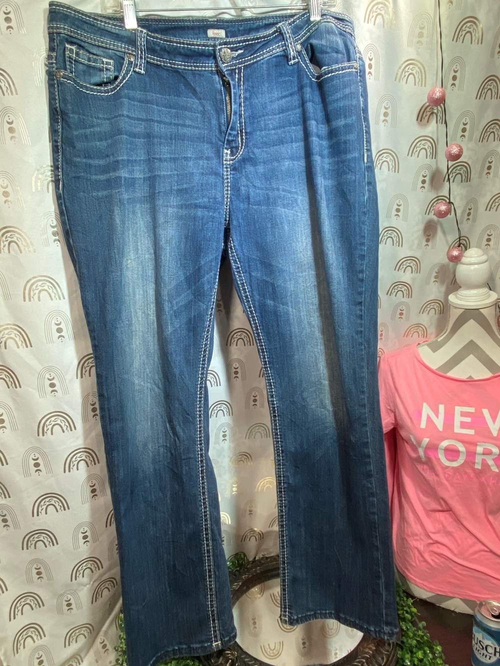 Reba Women's Blue Boot-Cut Jeans